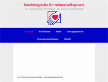 Tablet Screenshot of kardiologie-wuppertal.de